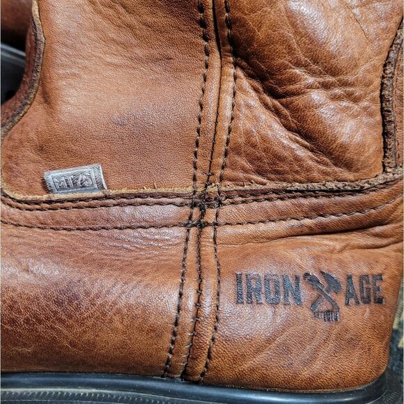 Iron Age Men\'s Wellington Composite Toe Brown Leather Work Boots Size 8 main image 5